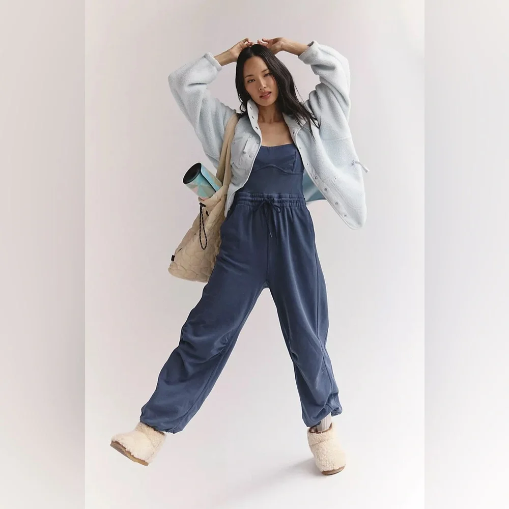 NWT Free People Movement Inbound Onesie In Midnight Navy - Picture 4 of 16